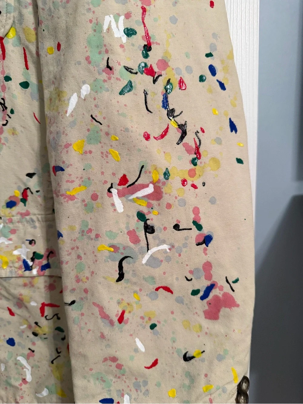 Brooks Brothers Beige Paint-Splatter Casual Blazer M